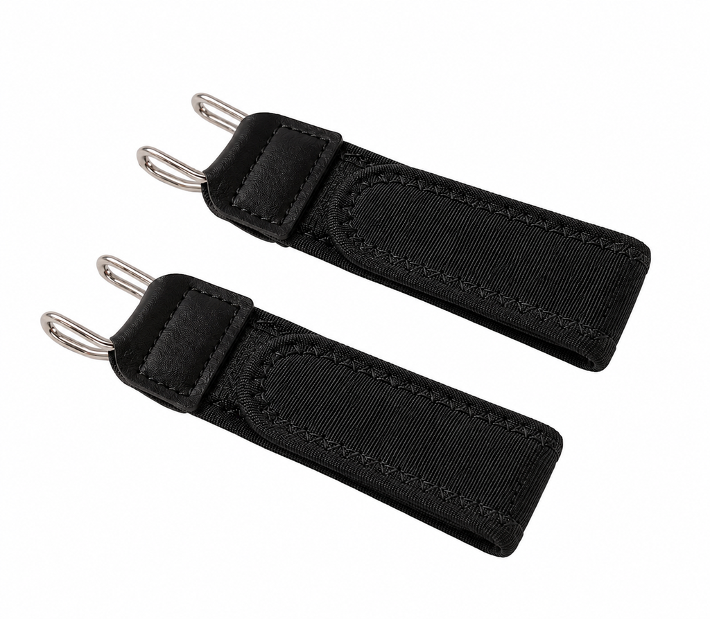 FlexFit™ Unisex Buckleless Elastic Waist Belt Hooks – 2 Pc Set