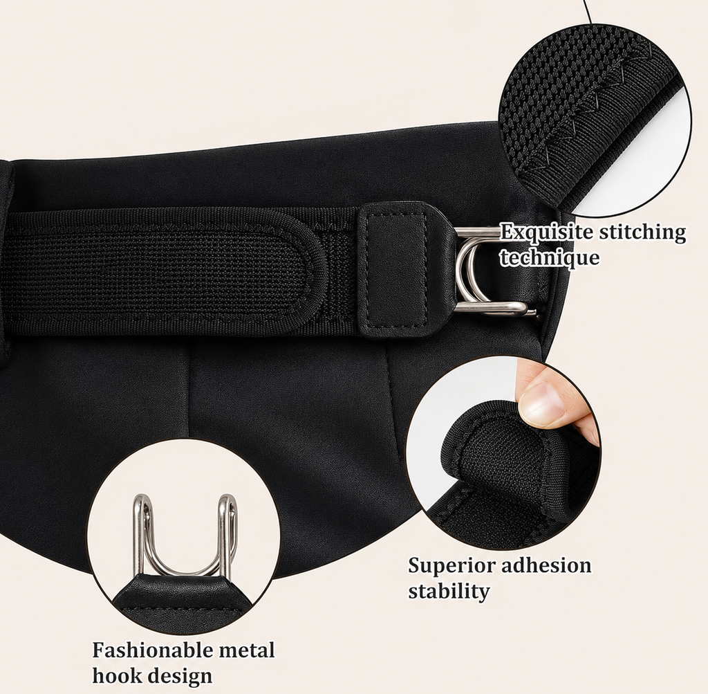 FlexFit™ Unisex Buckleless Elastic Waist Belt Hooks – 2 Pc Set