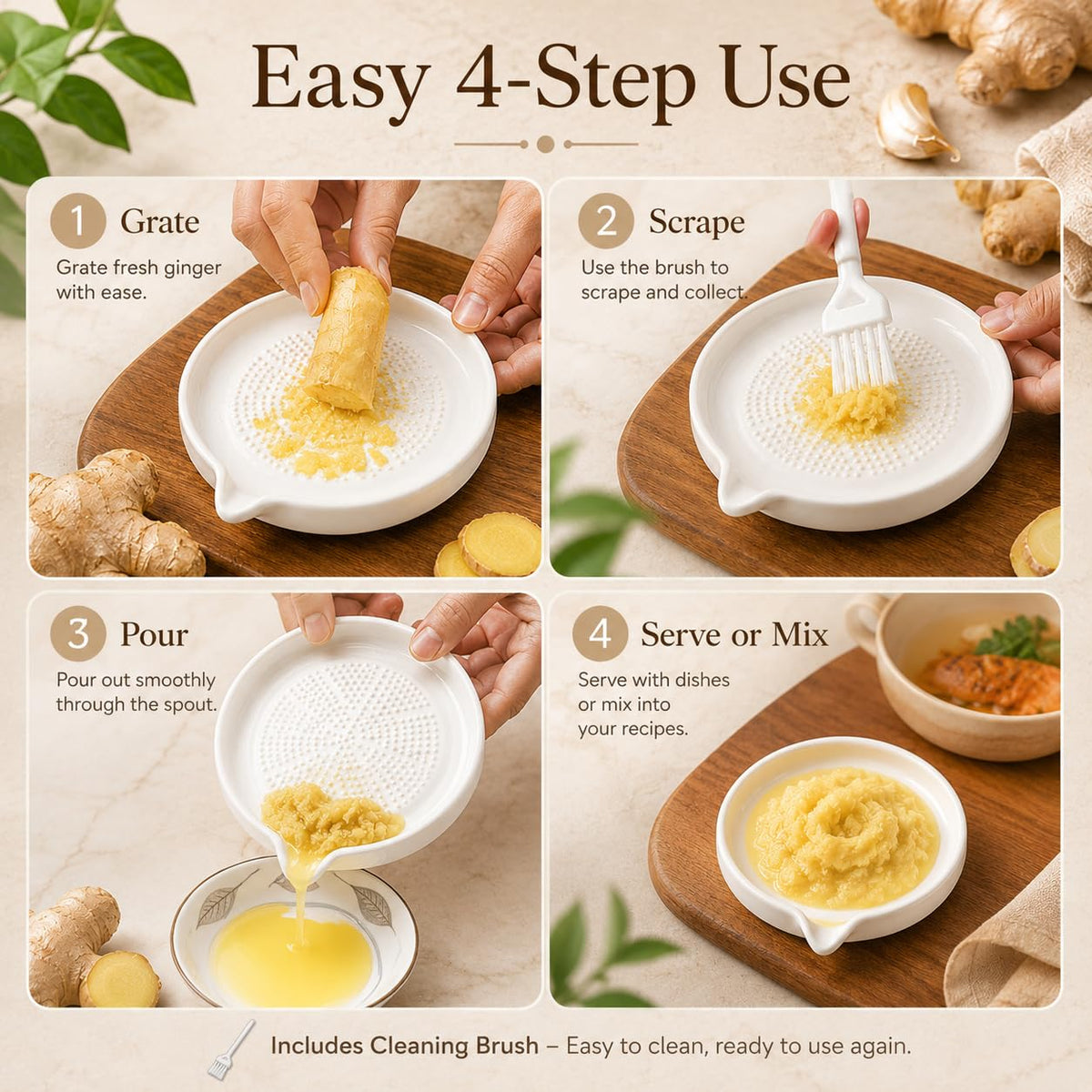 ✨ Premium Ceramic Grating Plate