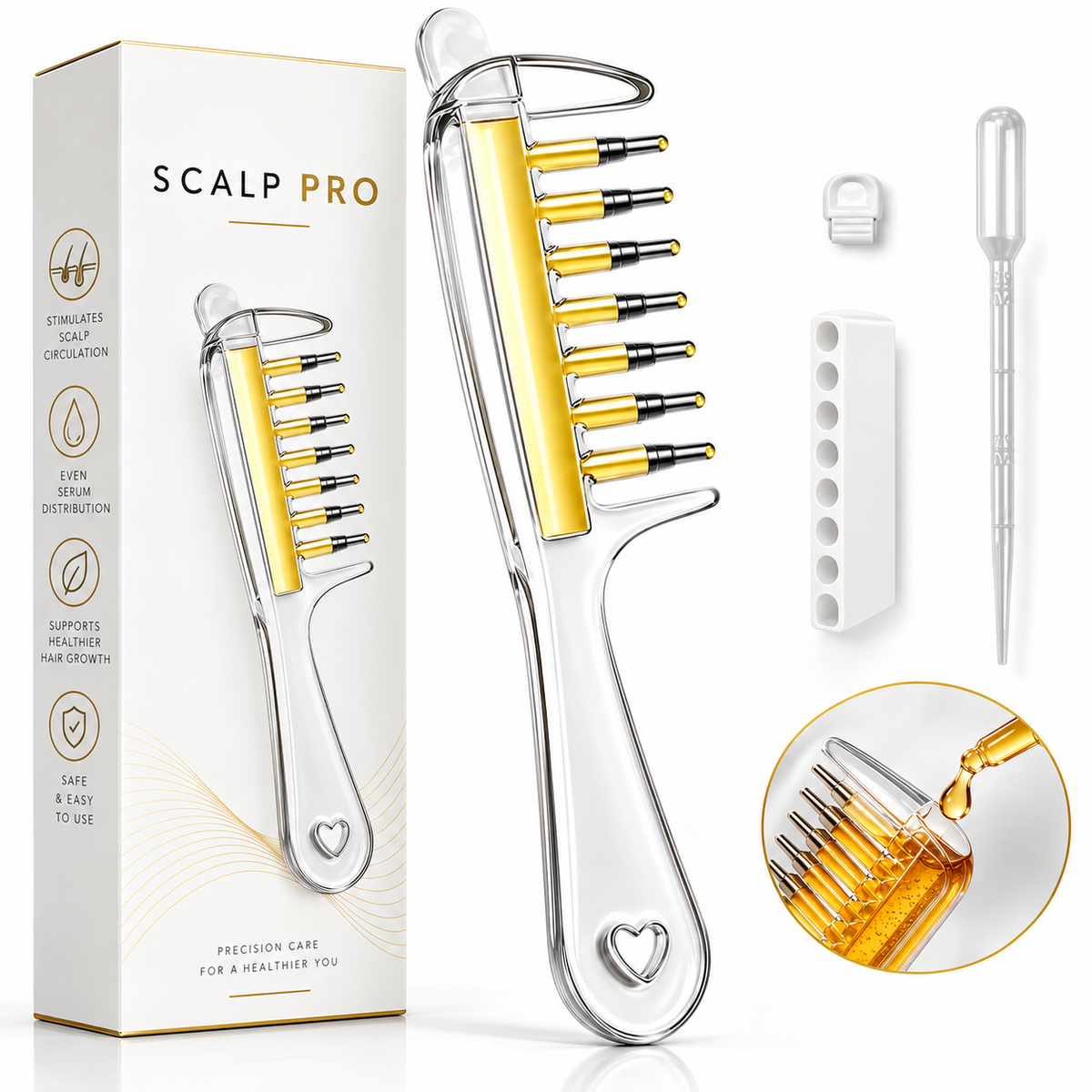 Inventas Scalp Pro™ — Scalp Oil Comb Applicator