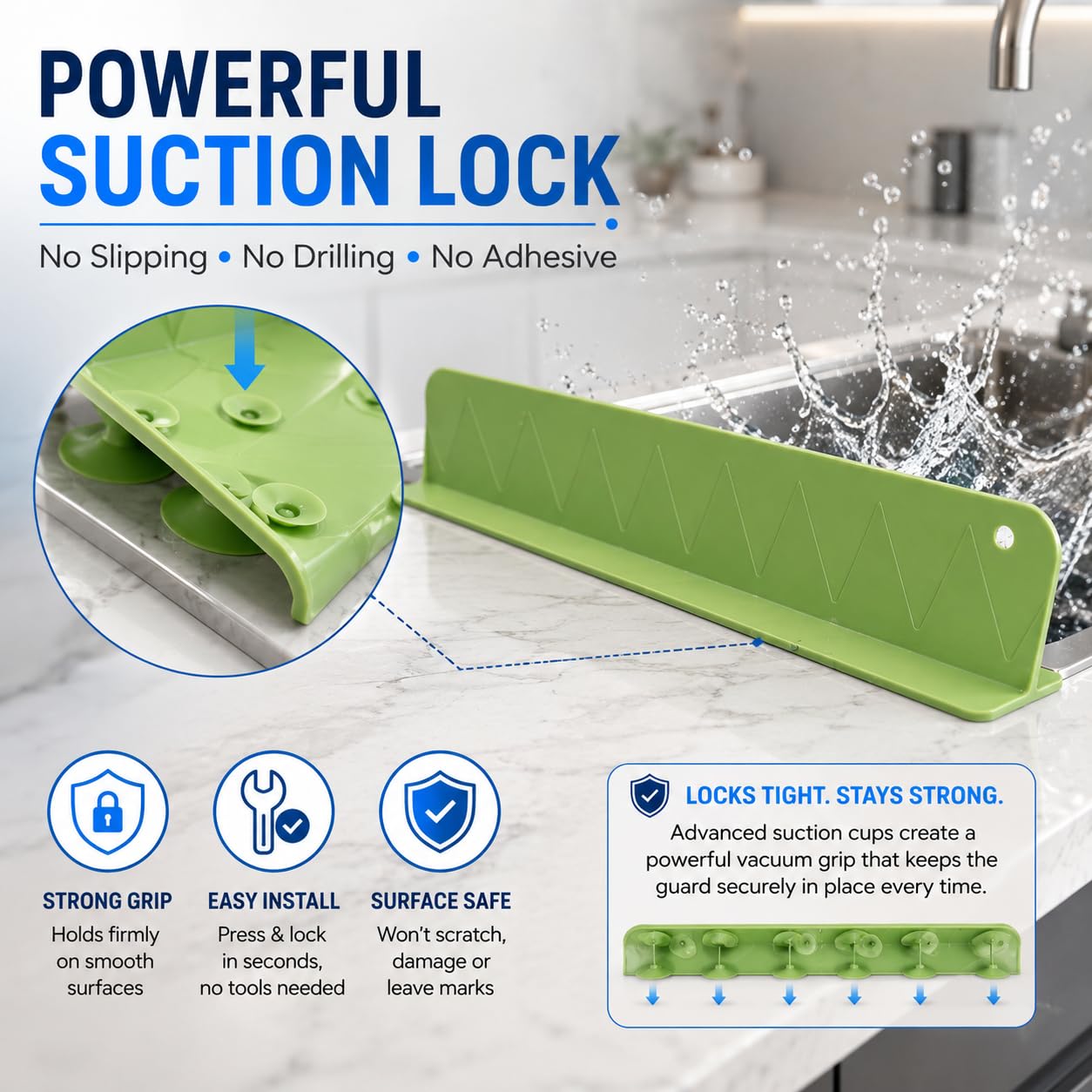 SplashGuard™ Kitchen Sink Water Splash Guard